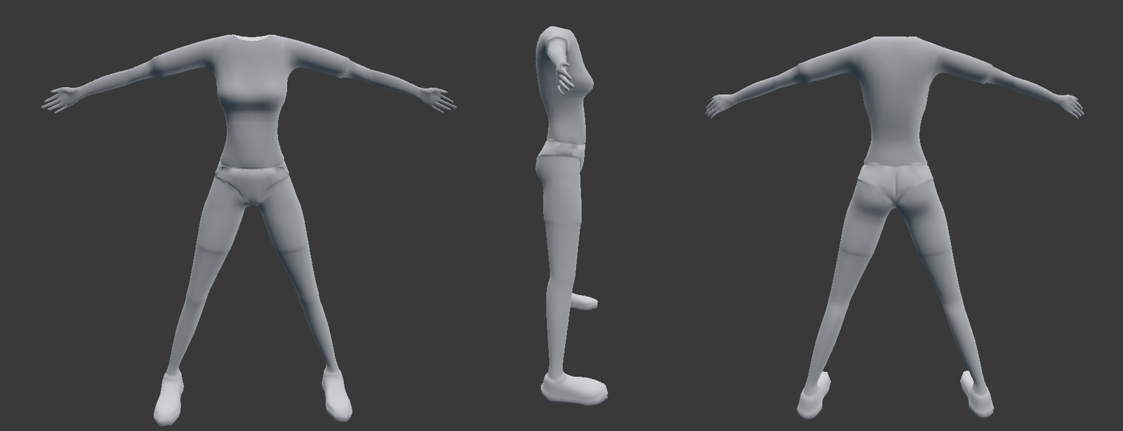 First experience in creating a person in Blender3D - 3D, My, 3D modeling