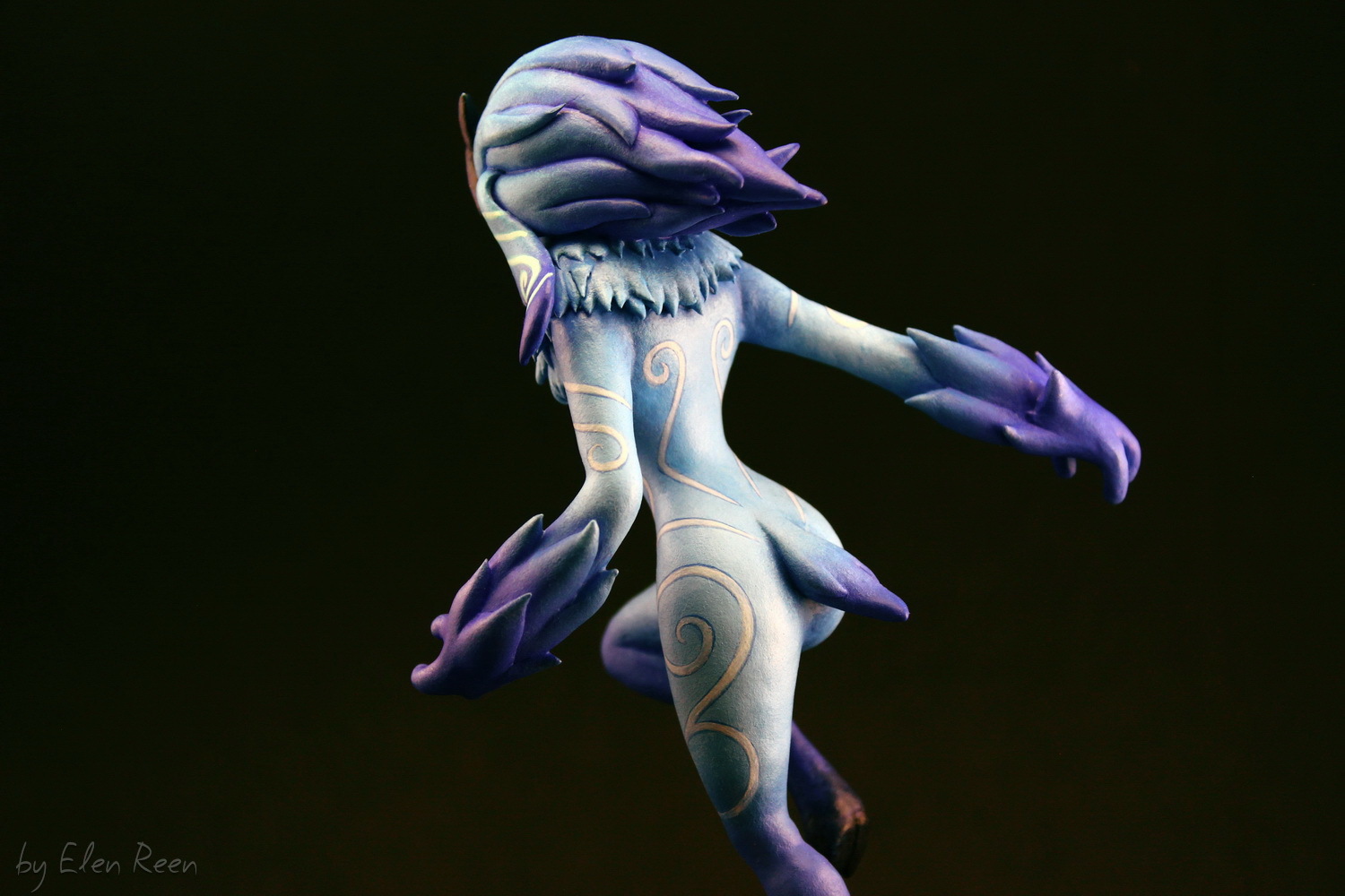 Kindred (League of Legends) - velvet plastic figure - My, Needlework with process, League of legends, Kindred, Figurine, Лепка, Handmade, Velvet plastic, , Video, Longpost, Figurines