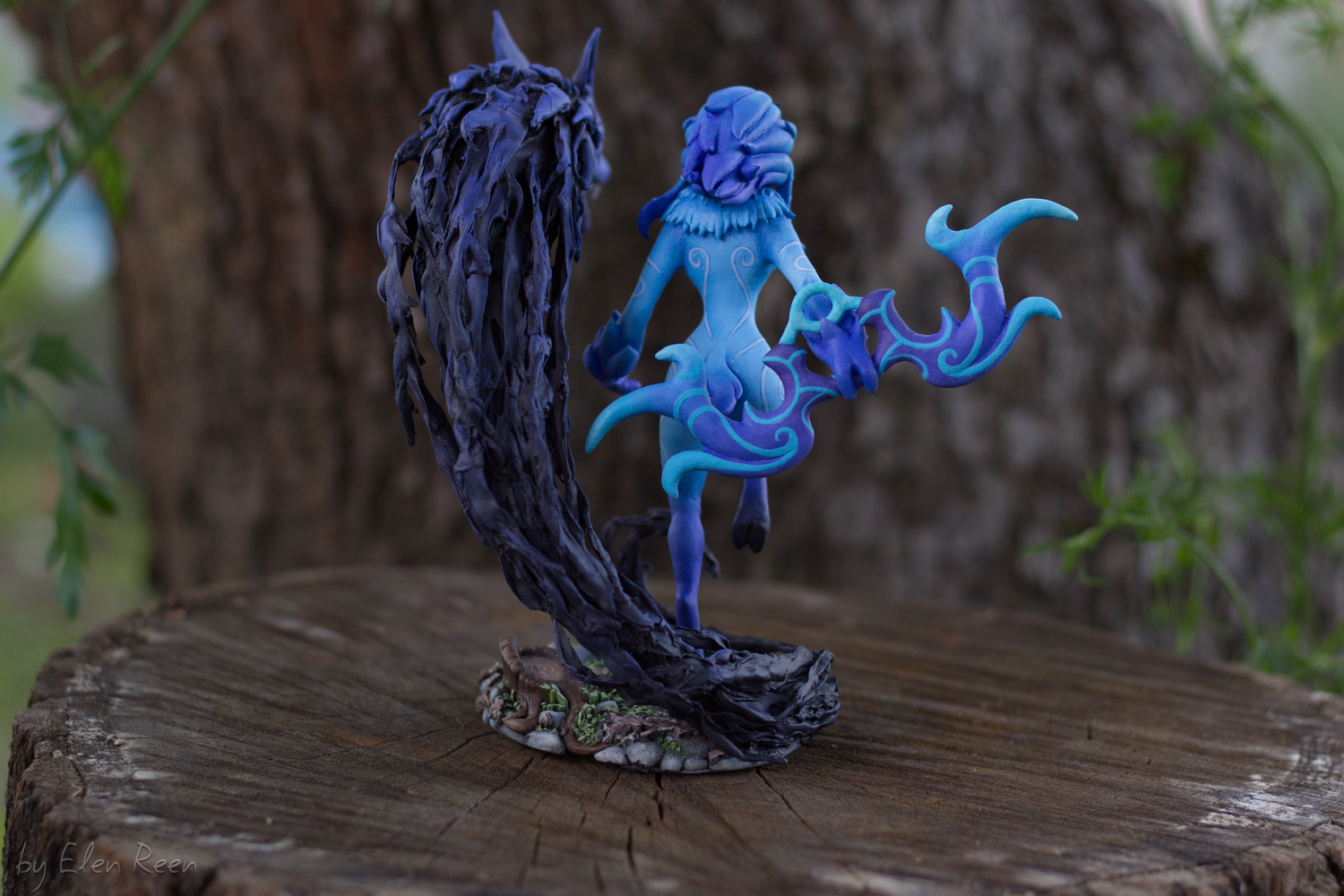 Kindred (League of Legends) - velvet plastic figure - My, Needlework with process, League of legends, Kindred, Figurine, Лепка, Handmade, Velvet plastic, , Video, Longpost, Figurines