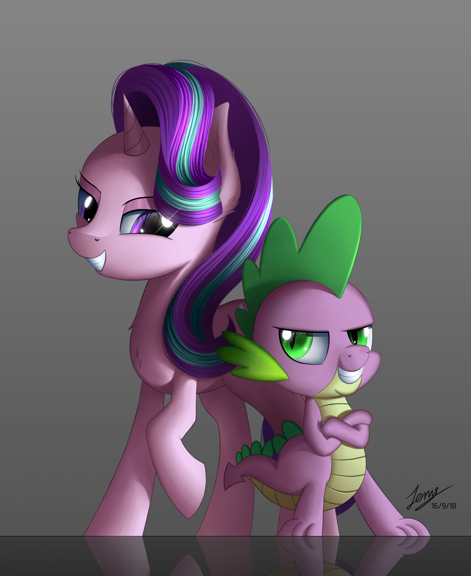 Bad Motives - My Little Pony, Starlight Glimmer, Spike, PonyArt