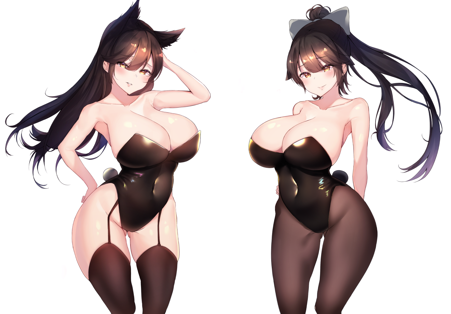 Atago & Takao - Anime, Anime art, Azur lane, Atago, Takao, Boobs, Bunnysuit