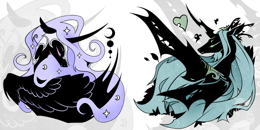 Sleep soundly - My Little Pony, Nightmare Moon, Queen Chrysalis, PonyArt