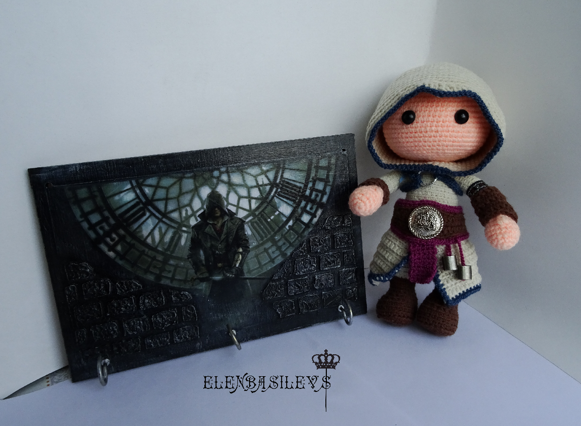 Assassin - My, Amigurumi, Assassin, Needlework without process, Knitting, Knitted toys, Crochet, Longpost