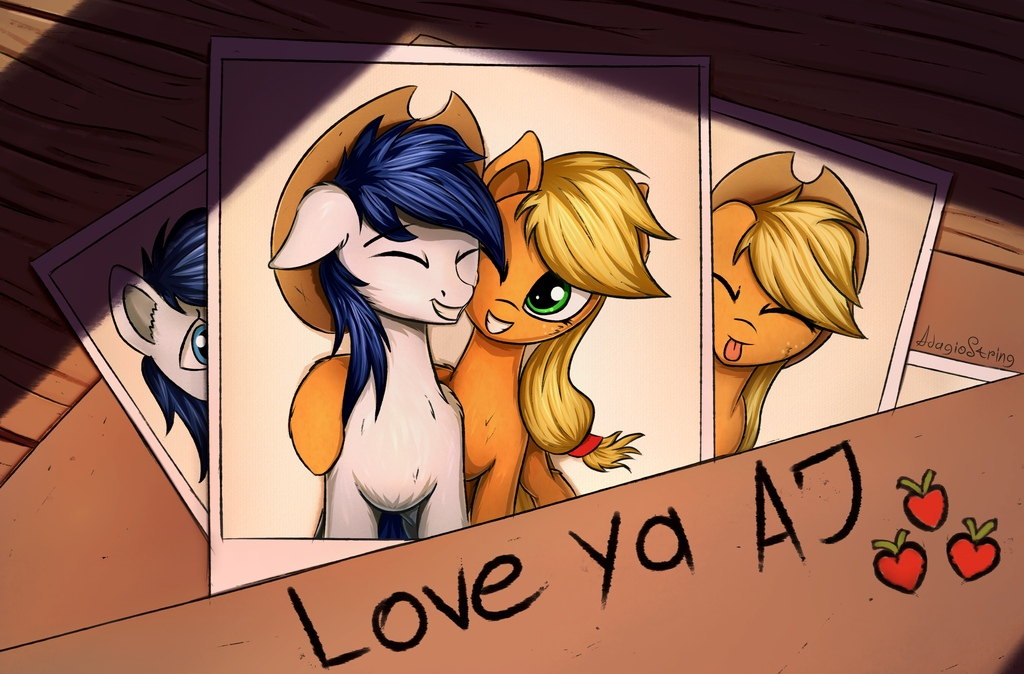 Some Osin was extremely lucky - My little pony, Applejack, Original character, Adagiostring