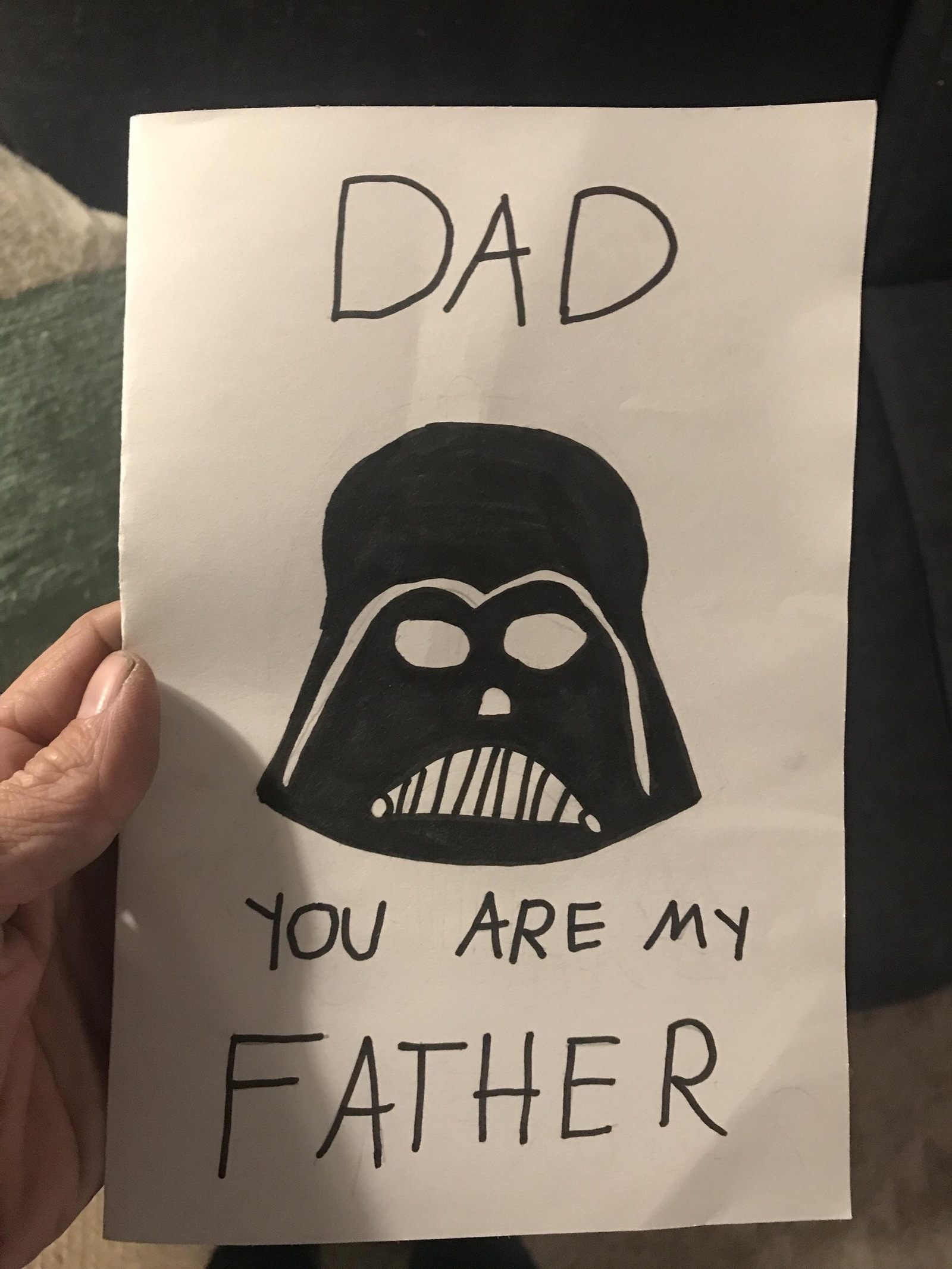 “Yesterday I had DR and my daughter gave me this drawing” - Birthday, Children, Star Wars