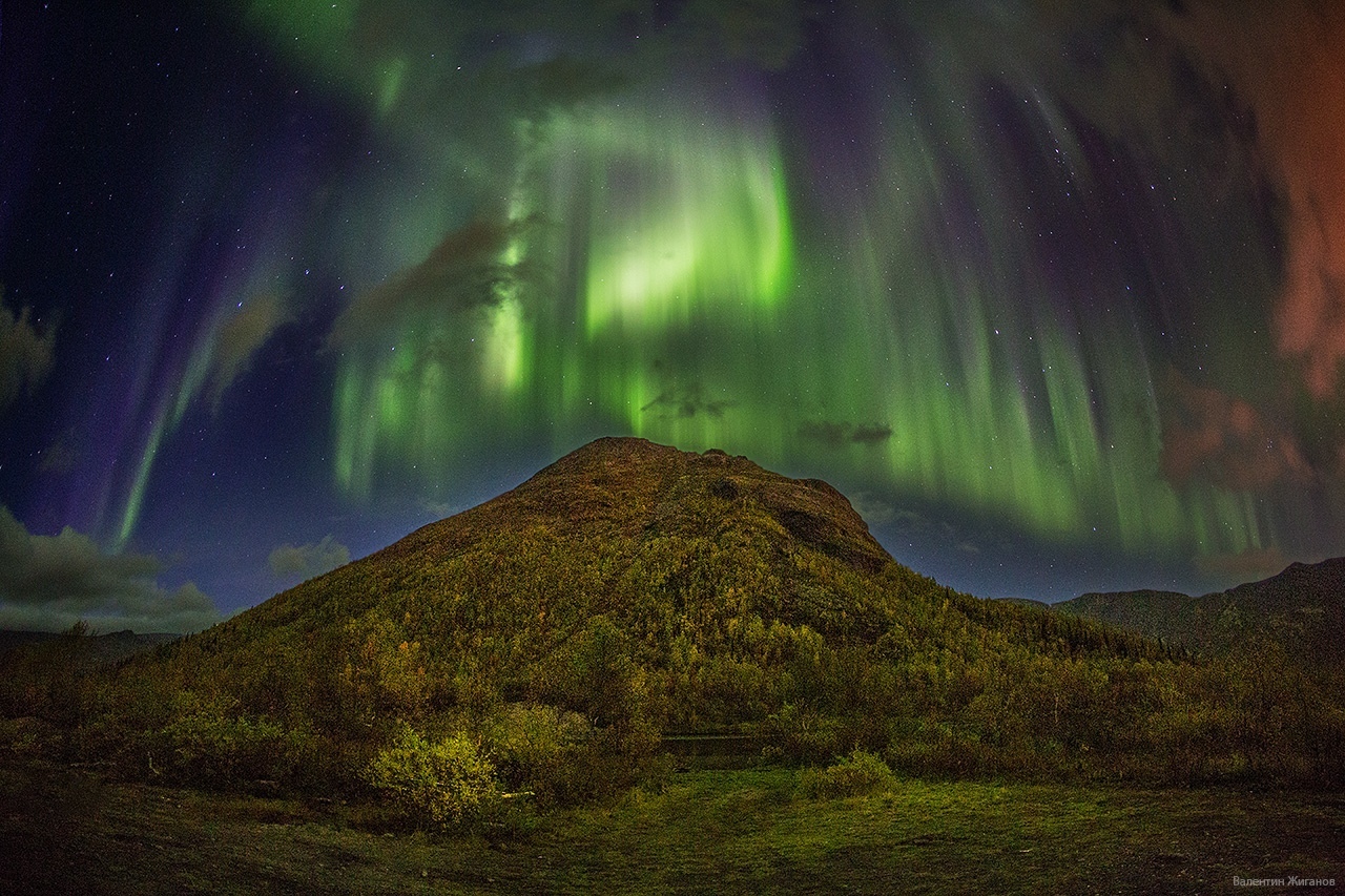 Radiance in the Khibiny - The photo, The mountains, Khibiny, Polar Lights, beauty of nature, Russia