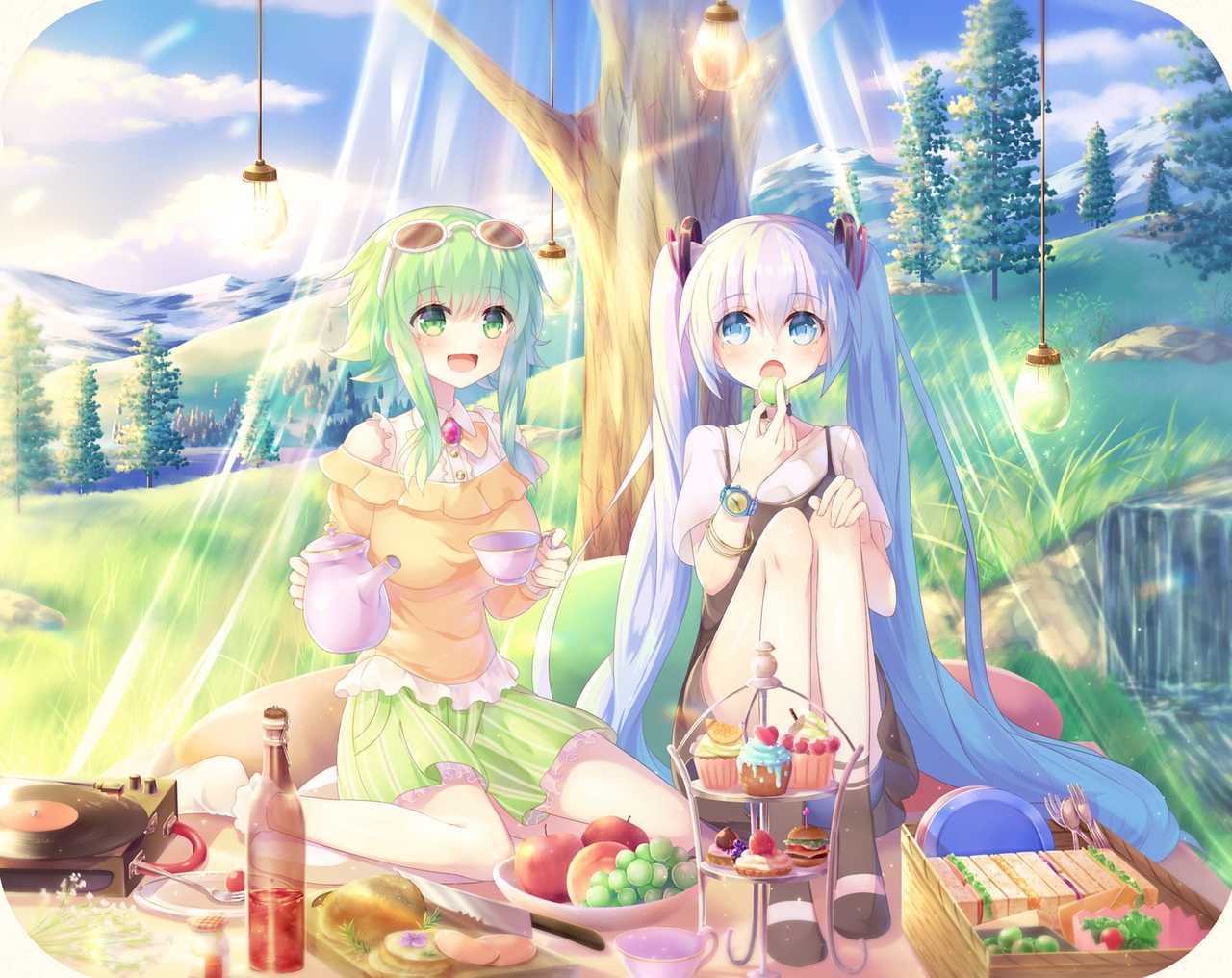 Bon Appetit! - Hatsune Miku, Gumi megpoid, Vocaloid, Anime art, Anime, Not anime