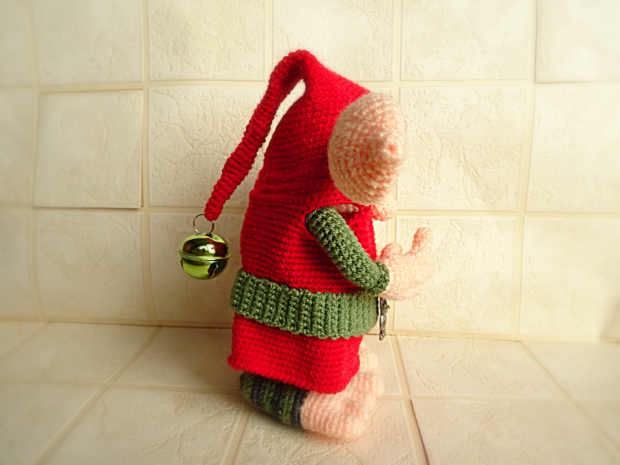 Elf Bell - My, Knitted toys, Crochet, Elves, Bells, Doll, Needlework without process, With your own hands, Longpost