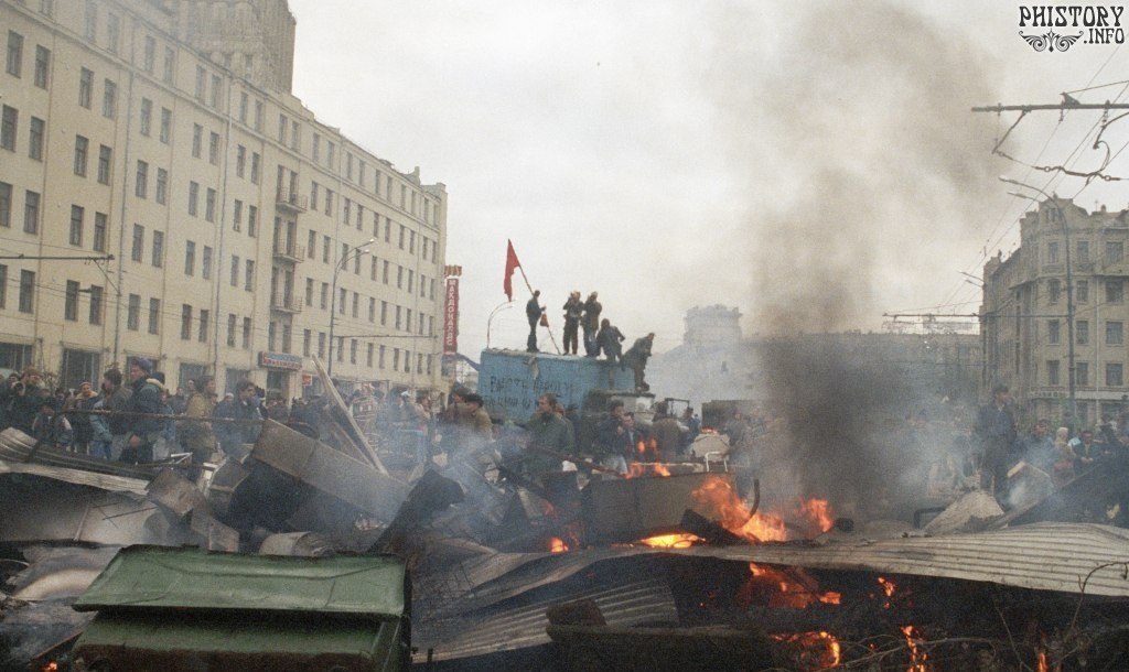 Фото Москвы 25 лет назад - История, Москва, 1993, Путч, Борис Ельцин, Беспорядки, Фотоистория, Длиннопост