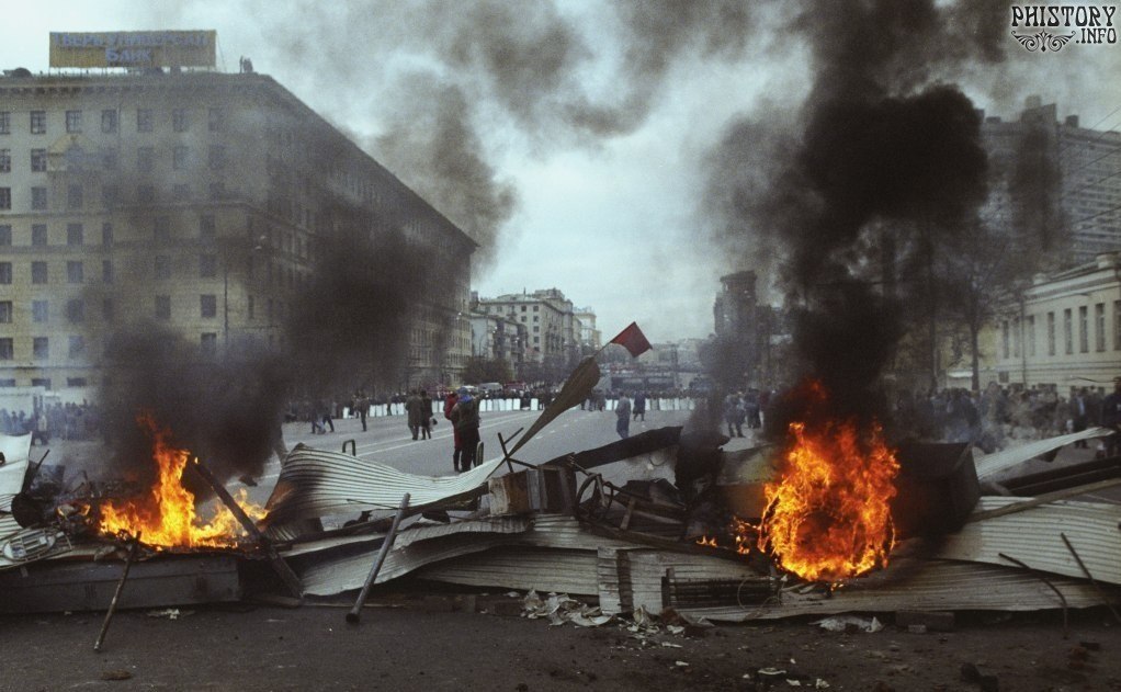 Фото Москвы 25 лет назад - История, Москва, 1993, Путч, Борис Ельцин, Беспорядки, Фотоистория, Длиннопост