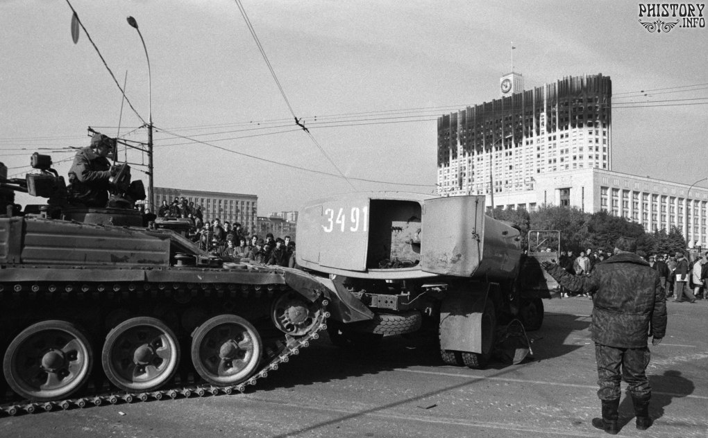 Фото Москвы 25 лет назад - История, Москва, 1993, Путч, Борис Ельцин, Беспорядки, Фотоистория, Длиннопост