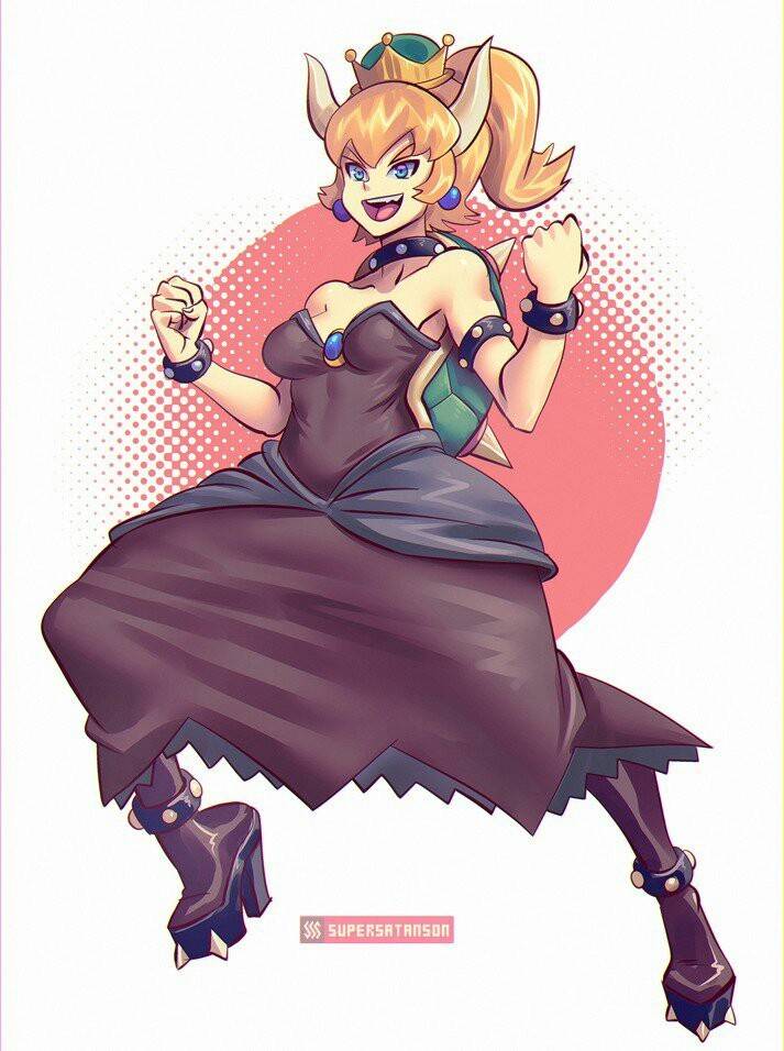 Bowsette - NSFW, Supersatanson, Марио, Bowser, Правило 63, Игры, Арт, Длиннопост