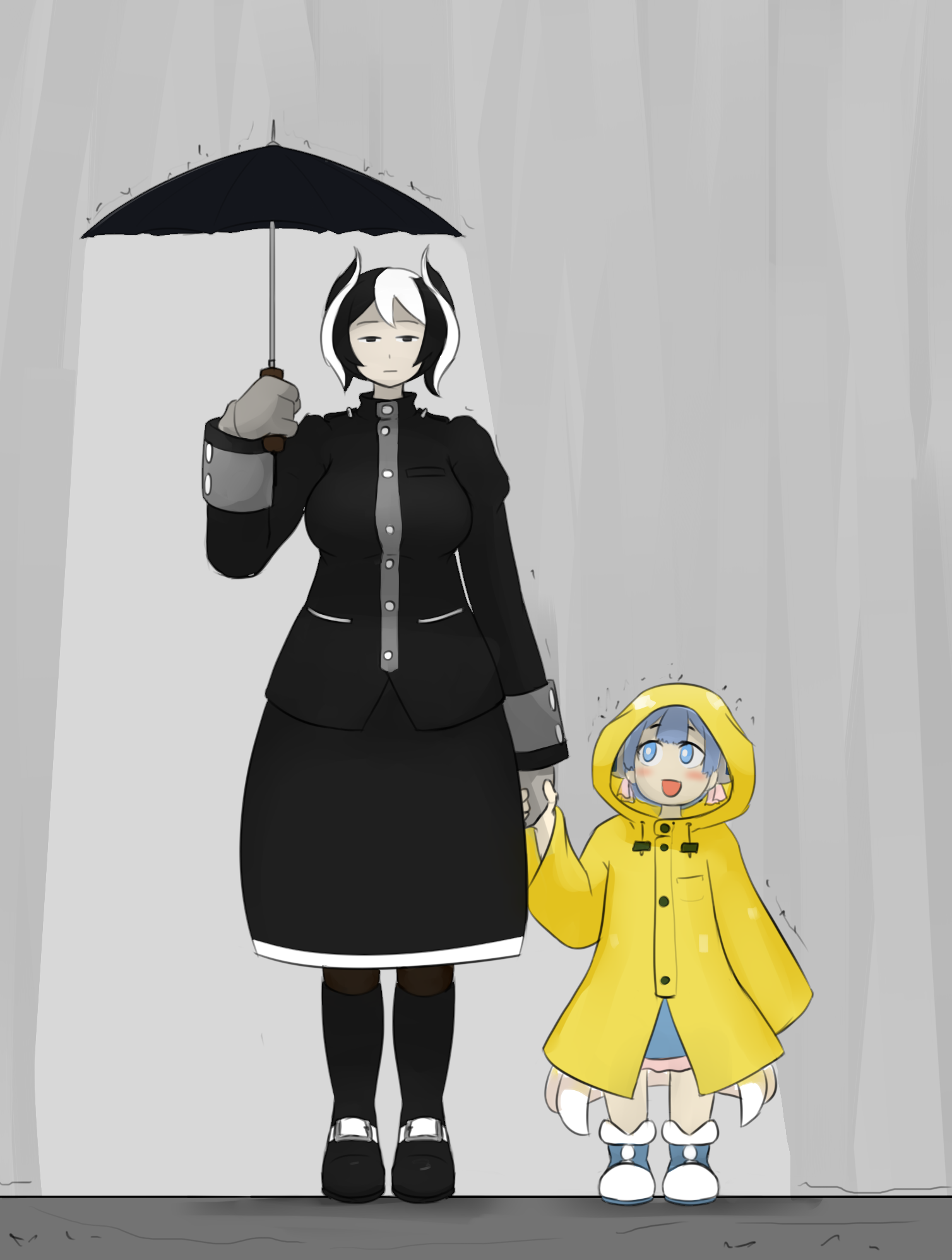 Rainy day - , Made in abyss, Ozen, , Anime art, Art, My neighbor Totoro, Crossover