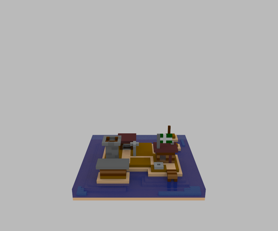 braver - My, Island, GIF, Magicavoxel, Digital drawing, Voxelking, Longpost