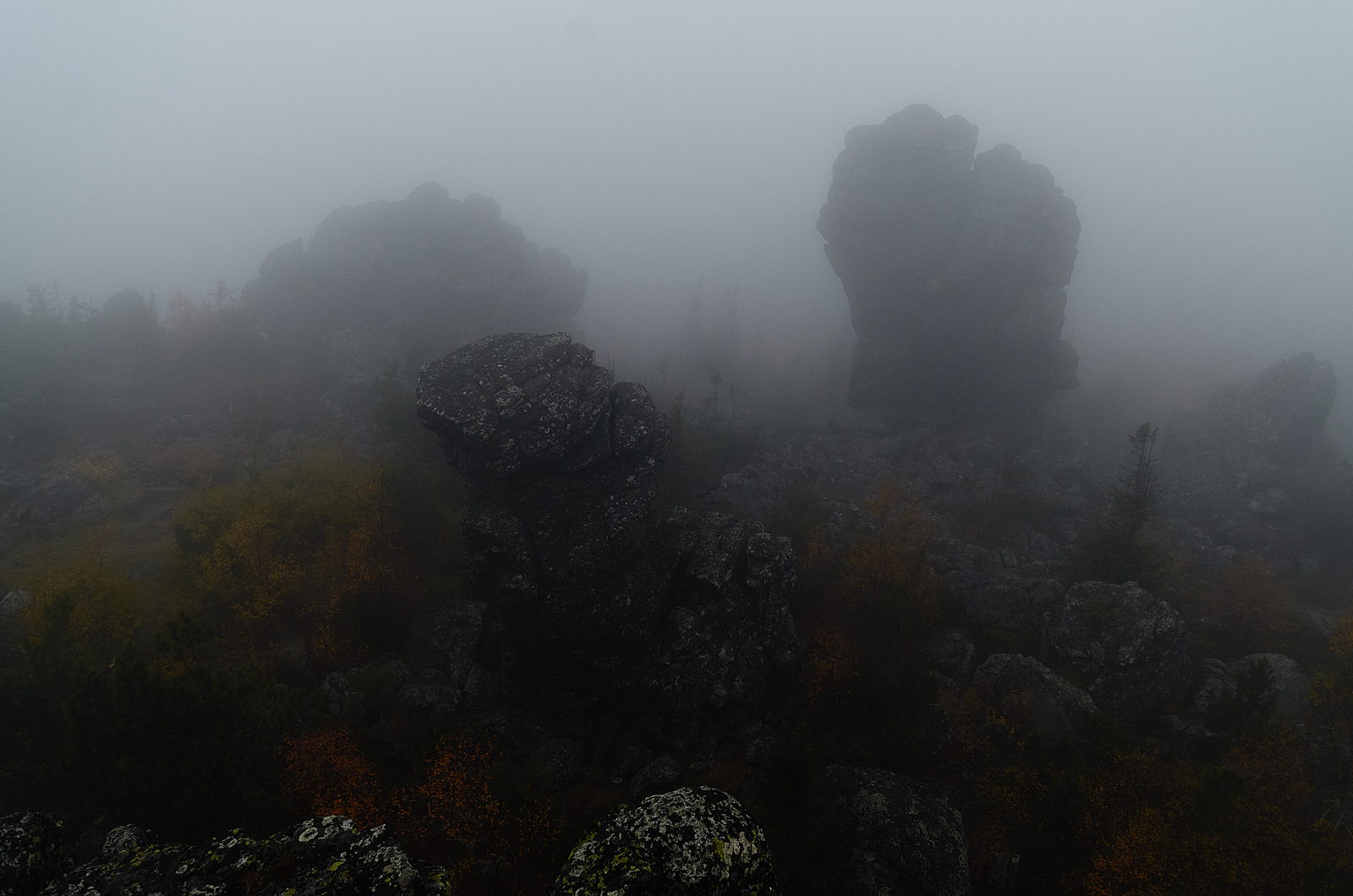 Sleepy morning. - My, Middle Ural, Kachkanar, The photo, Landscape, Autumn, Longpost