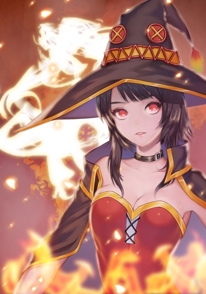 Megumin - Anime, Konosuba, Megumin, Anime art, Longpost