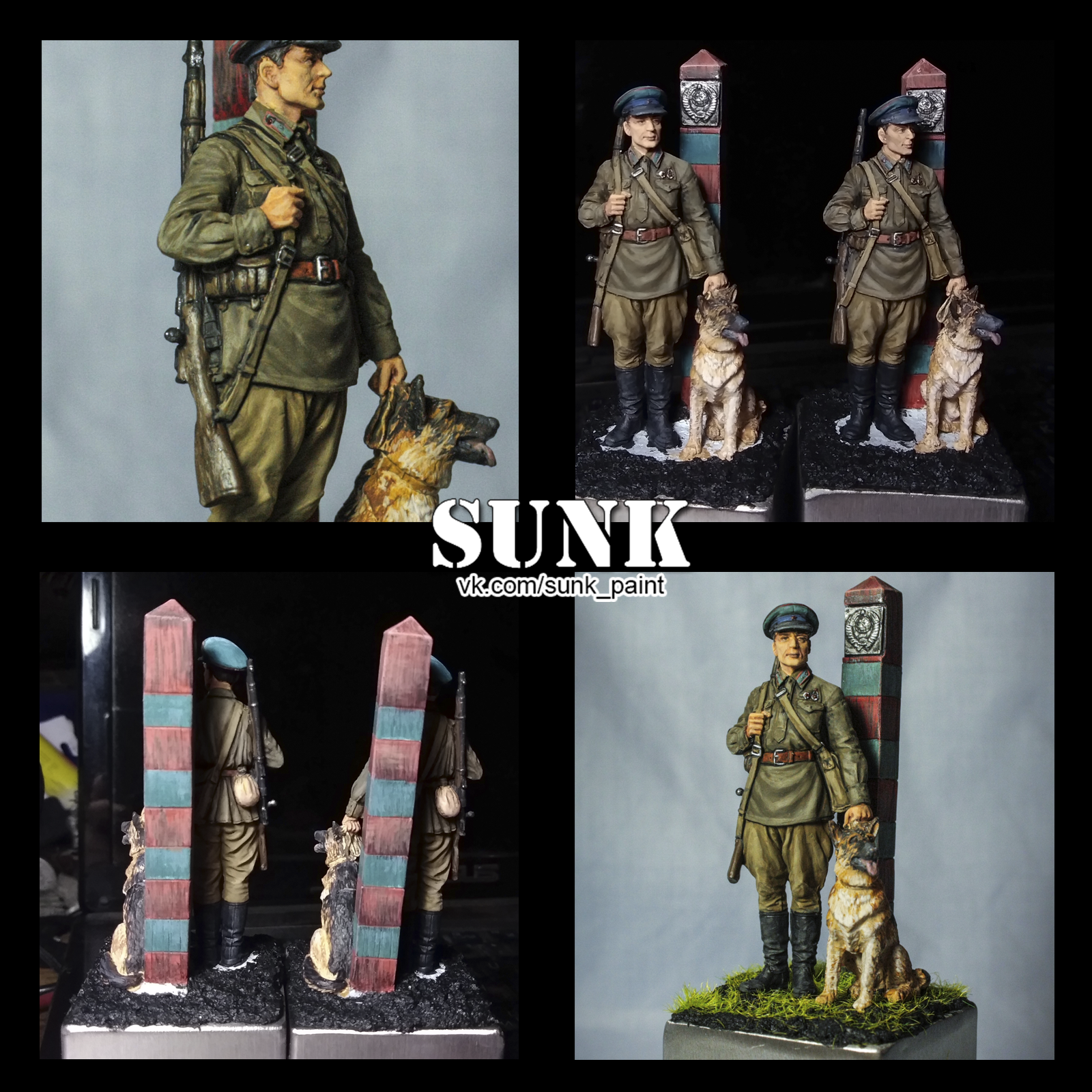 Junior Sergeant of the Border Troops Process - My, Miniature, Modeling, Painting, Border guards, Dog, The Second World War, Process, Longpost