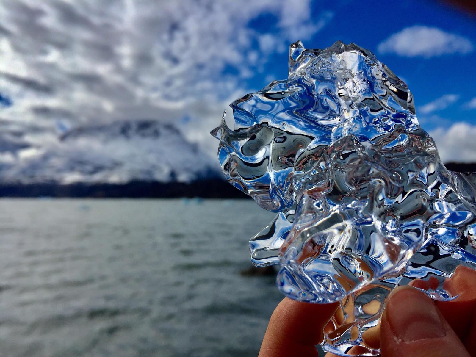 A piece of glacial ice that was found on the shore - Ice, beauty of nature