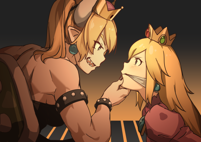 Now I am in command. - Bowsette, Bowser, Rule 63, Its a trap!, Art, Princess peach, Mario