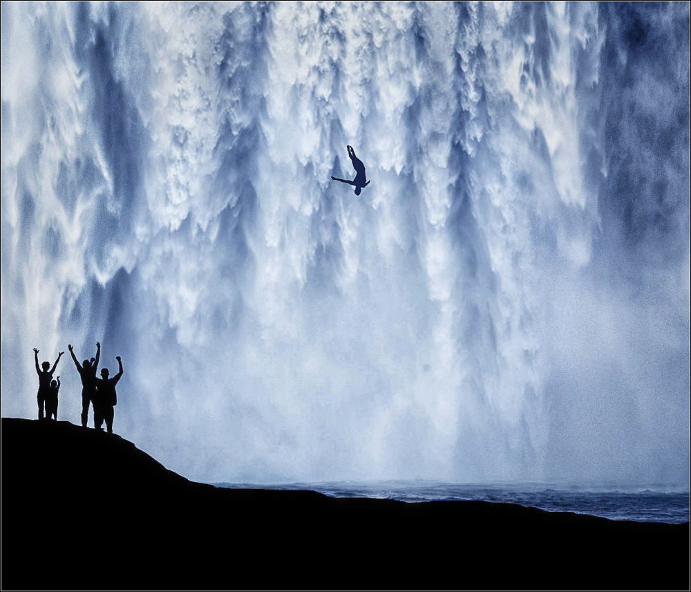 Bounce - Waterfall, The photo, Bounce, Diving