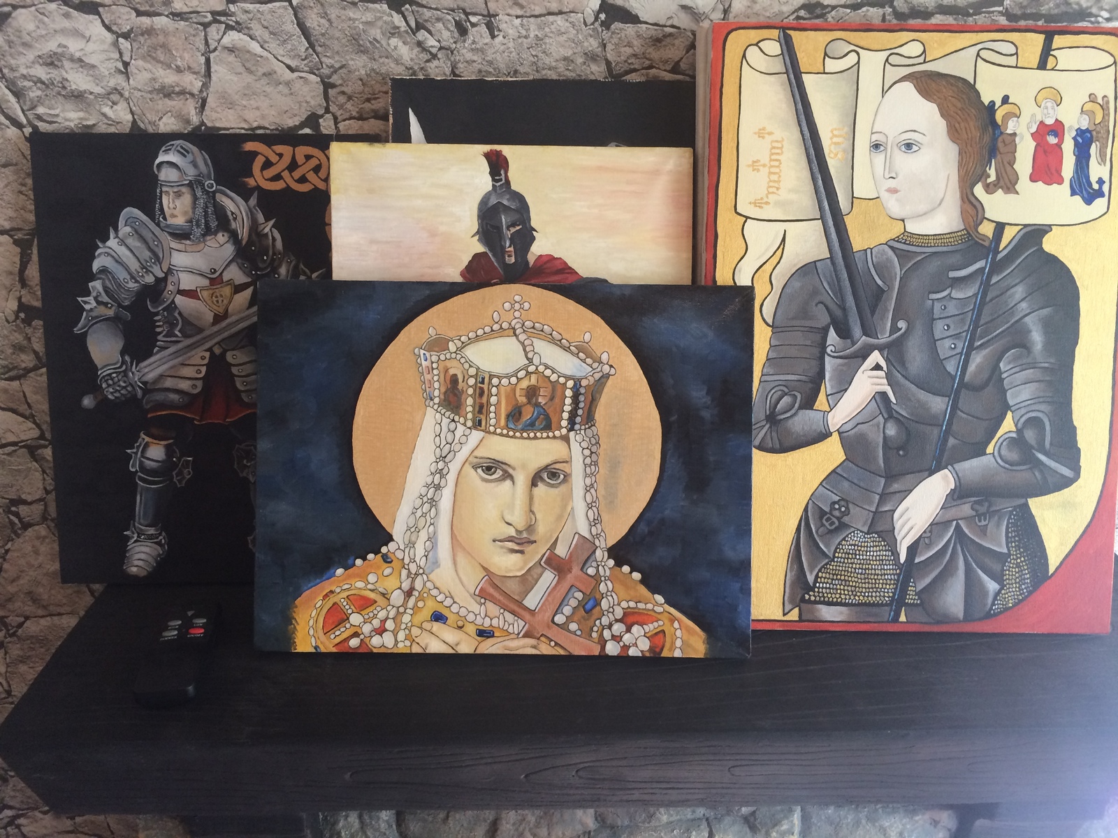 Carbon copy - My, Art, Joan of Arc, Olga, Oil painting, Gothic, Longpost