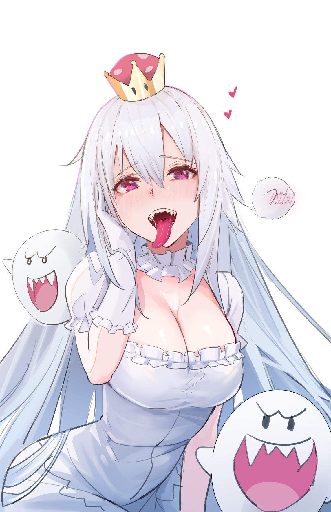 Boosette - Mario, Bowsette, Boosette, Boobs, Anime art, Longpost