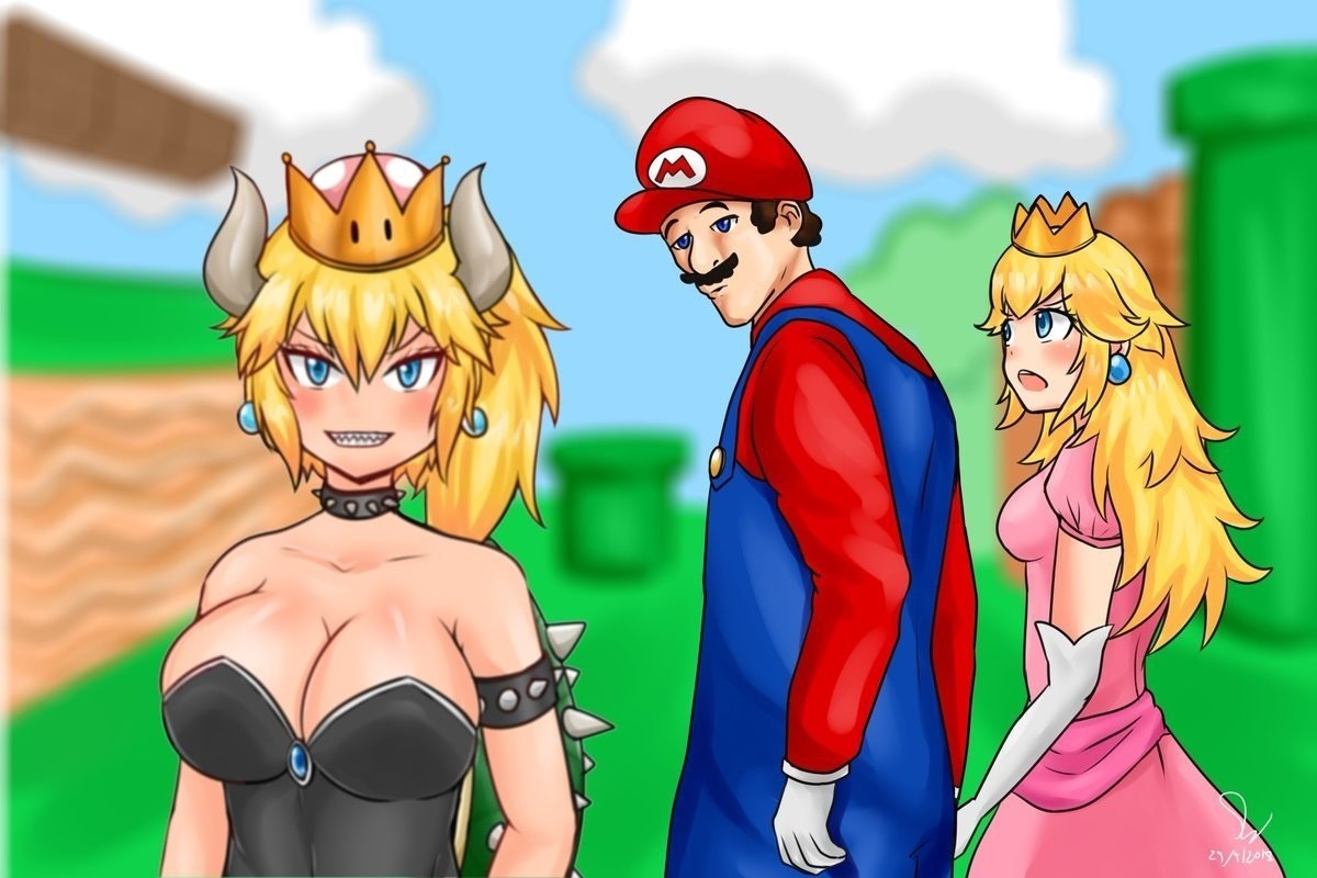 Due to the latest news - Mario, Nintendo, Super mario, Bowsette, Bowser, Rule 63, Princess peach