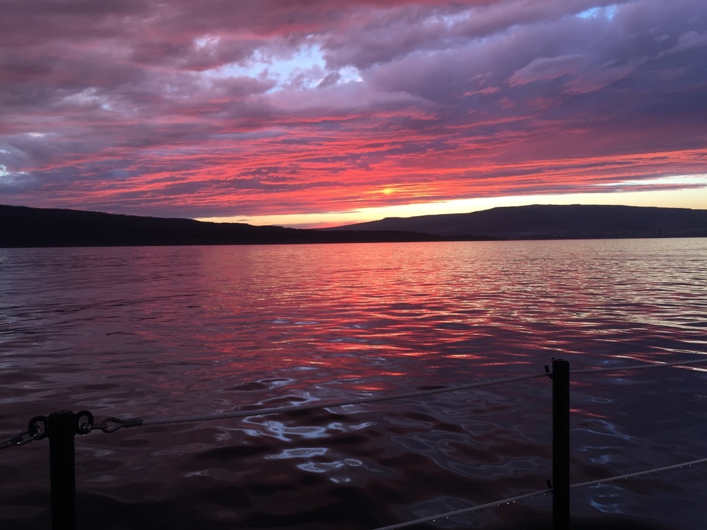 How it is to work as a cook on the river. Part 4. Beautiful sunsets, sunrises, and just photos from the window)) - My, River, Sea, The mountains, Sunset, Ship, Watch, Work, Cook, Longpost