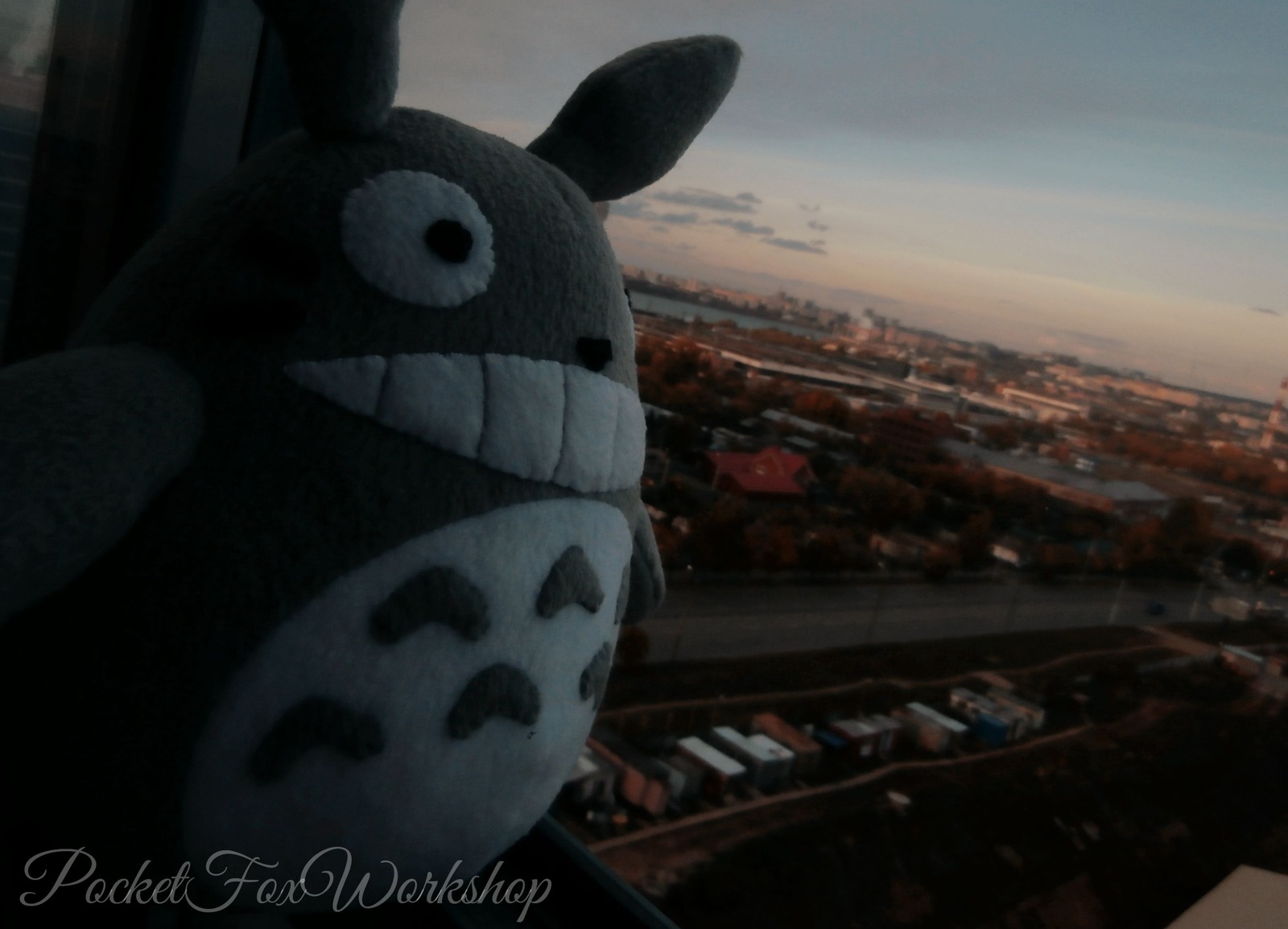 My neighbour. - My, Needlework without process, Totoro, Handmade, Soft toy