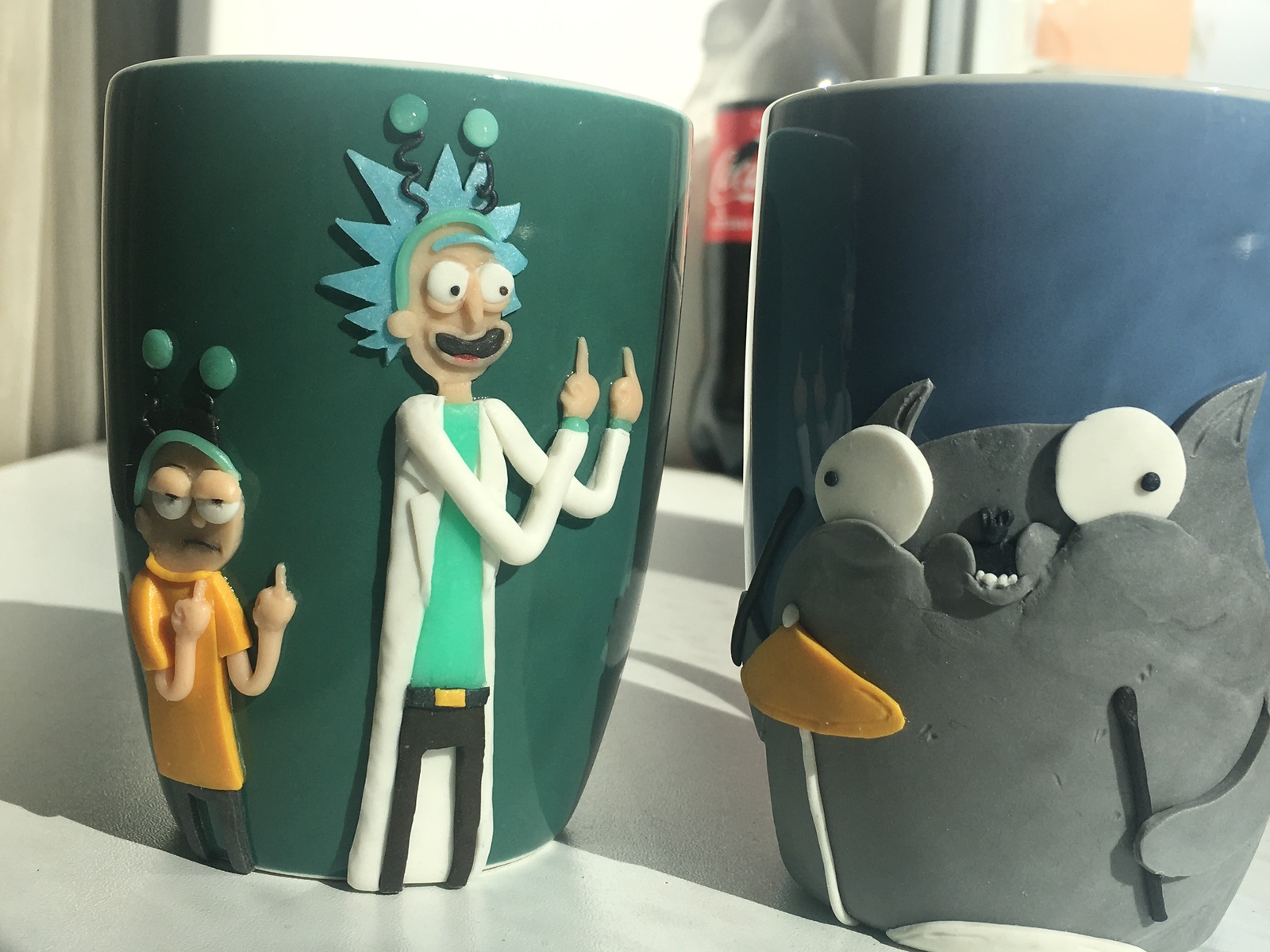 Present - My, Rick and Morty, Standup Cat, Polymer clay, Longpost