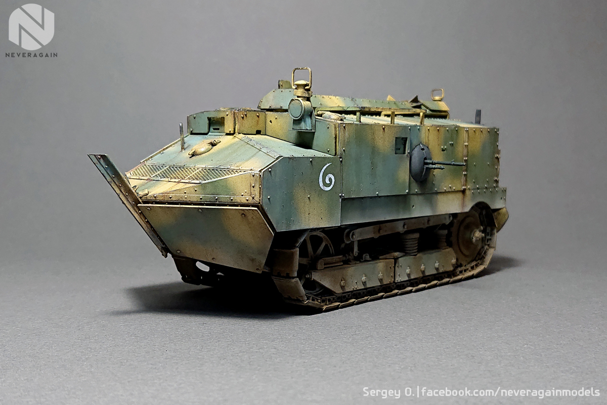 Schneider CA1 - the first French attempt at tanks - My, Stand modeling, Scale model, Tanks, 1:35, , Hobby, Longpost