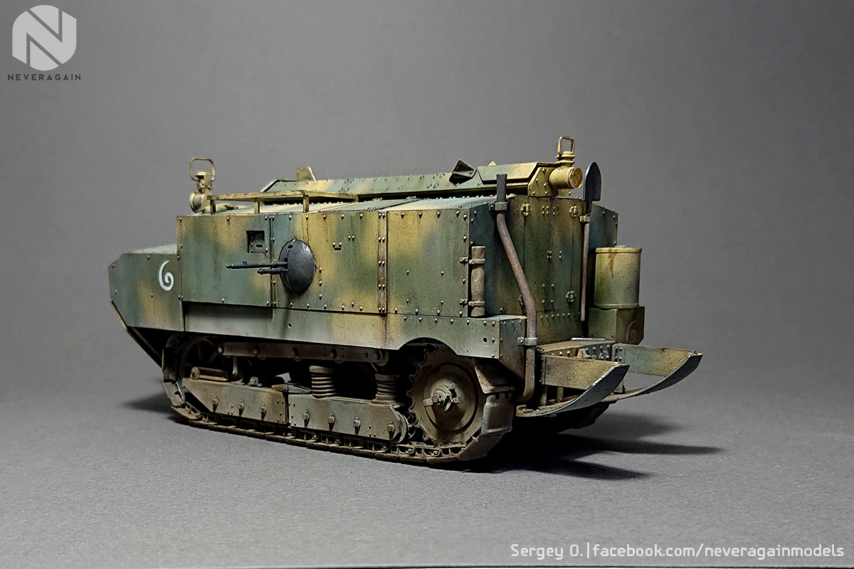 Schneider CA1 - the first French attempt at tanks - My, Stand modeling, Scale model, Tanks, 1:35, , Hobby, Longpost