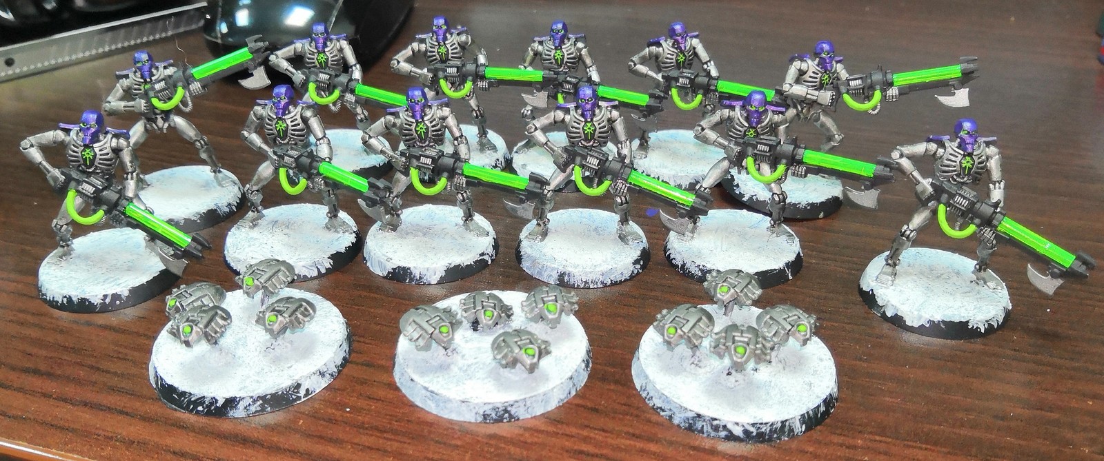 Sub-dynasty of Sautekh, Necron warriors. First paints. - My, Wh miniatures, Necrons, Warhammer 40k, Painting miniatures, Longpost