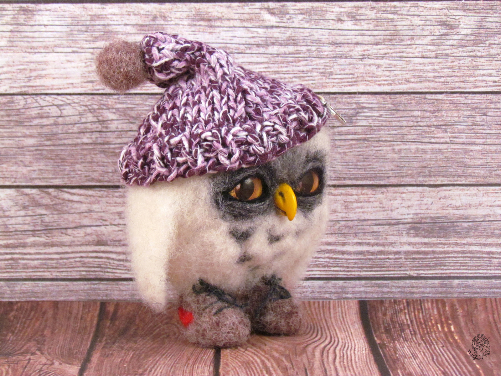 autumn owlets - My, Owl, Dry felting, Needlework without process, Longpost, Wool toy, Owlets, Handmade, Wallow