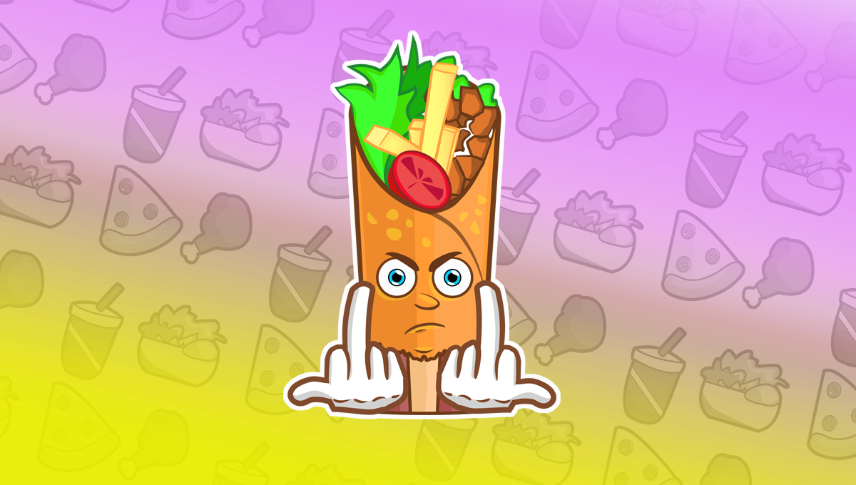 Stickers with Shavuh in Cart - My, Shawarma, Stickers, Telegram stickers, Adobe illustrator, Cart, Telegram