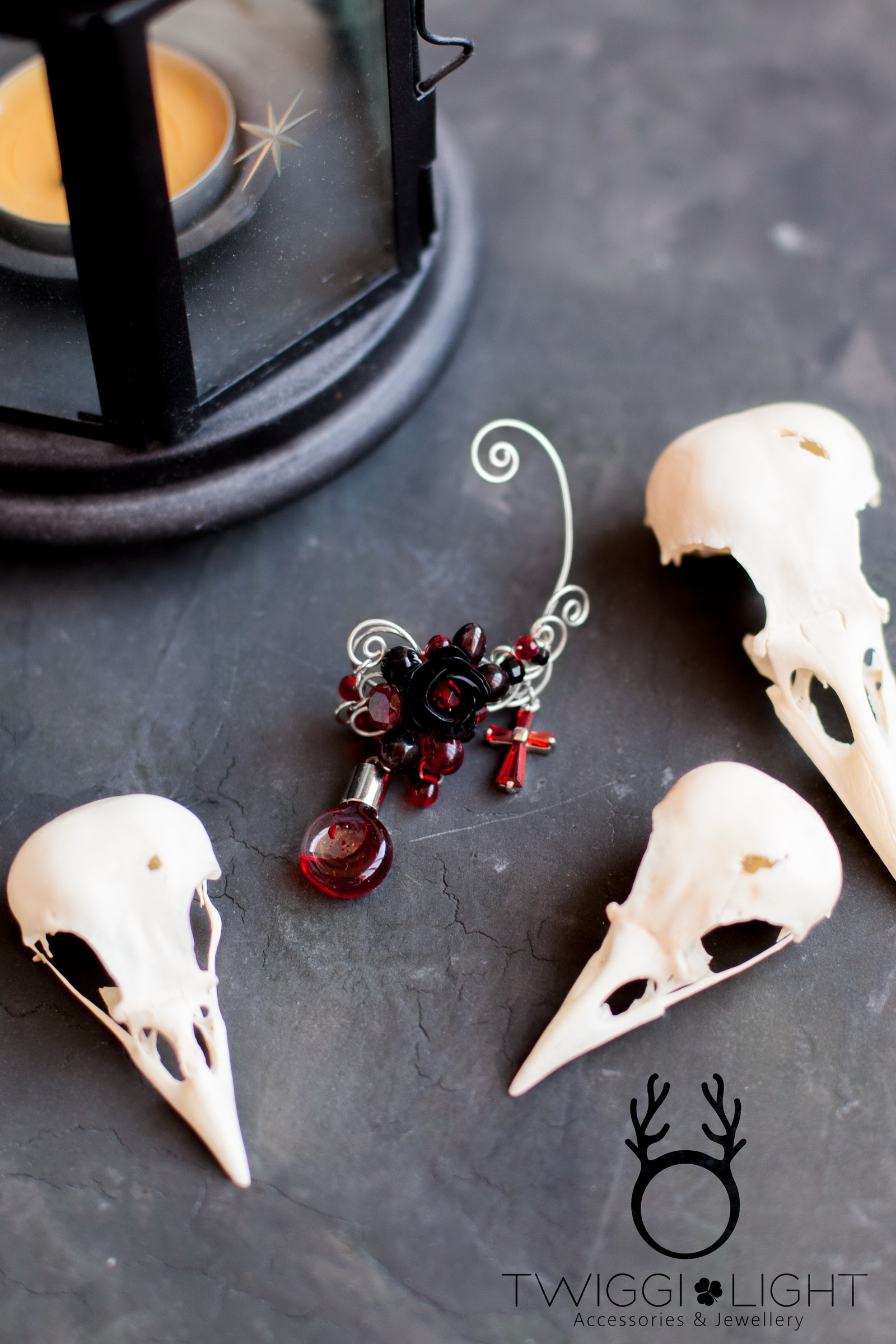 bloody halloween collection - My, Needlework without process, Blood, Halloween, Decoration, Handmade, Vampires, Choker, Longpost