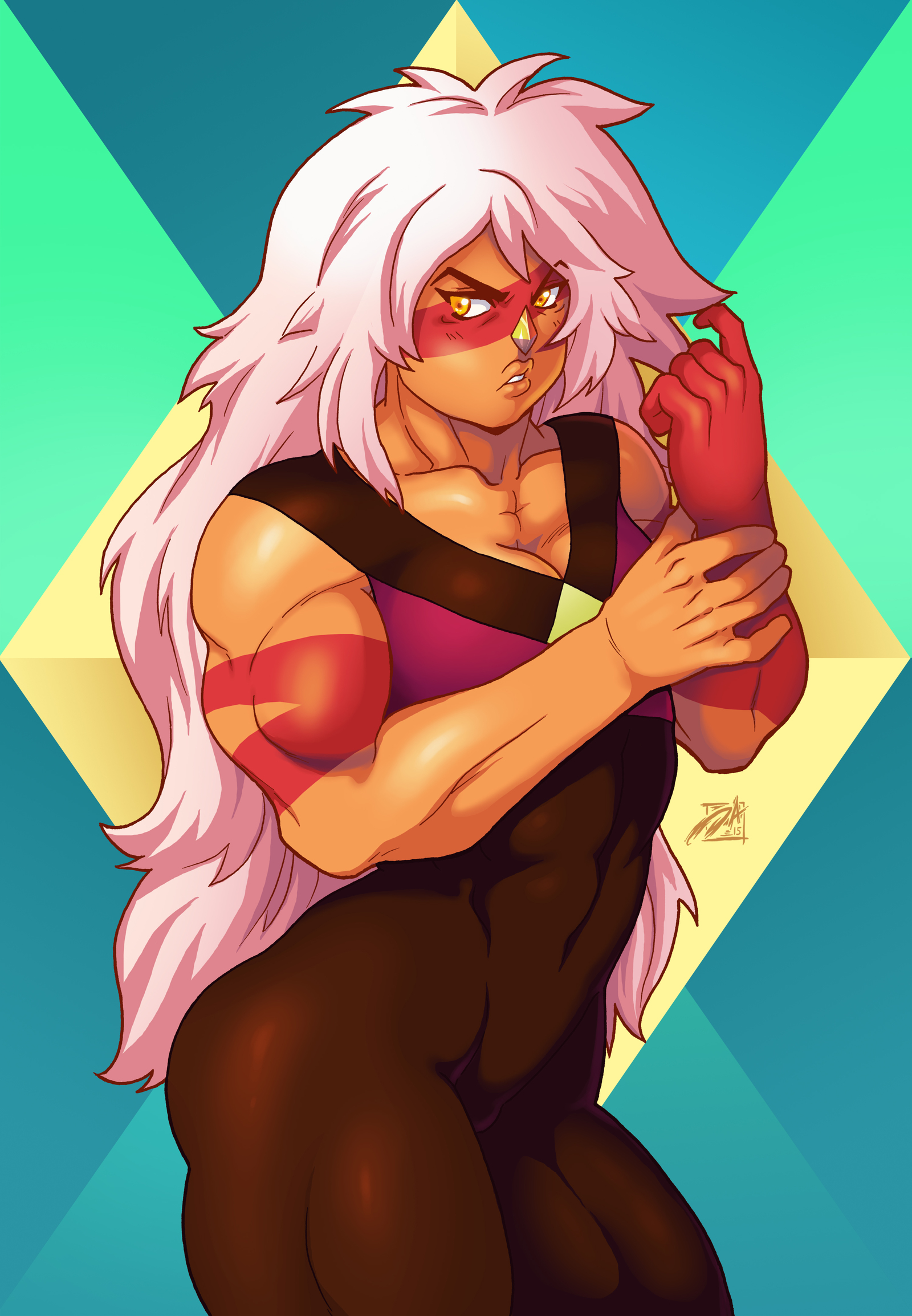 Jasper - NSFW, Darkereve, Art, Strong girl, Steven universe, Jasper, Longpost