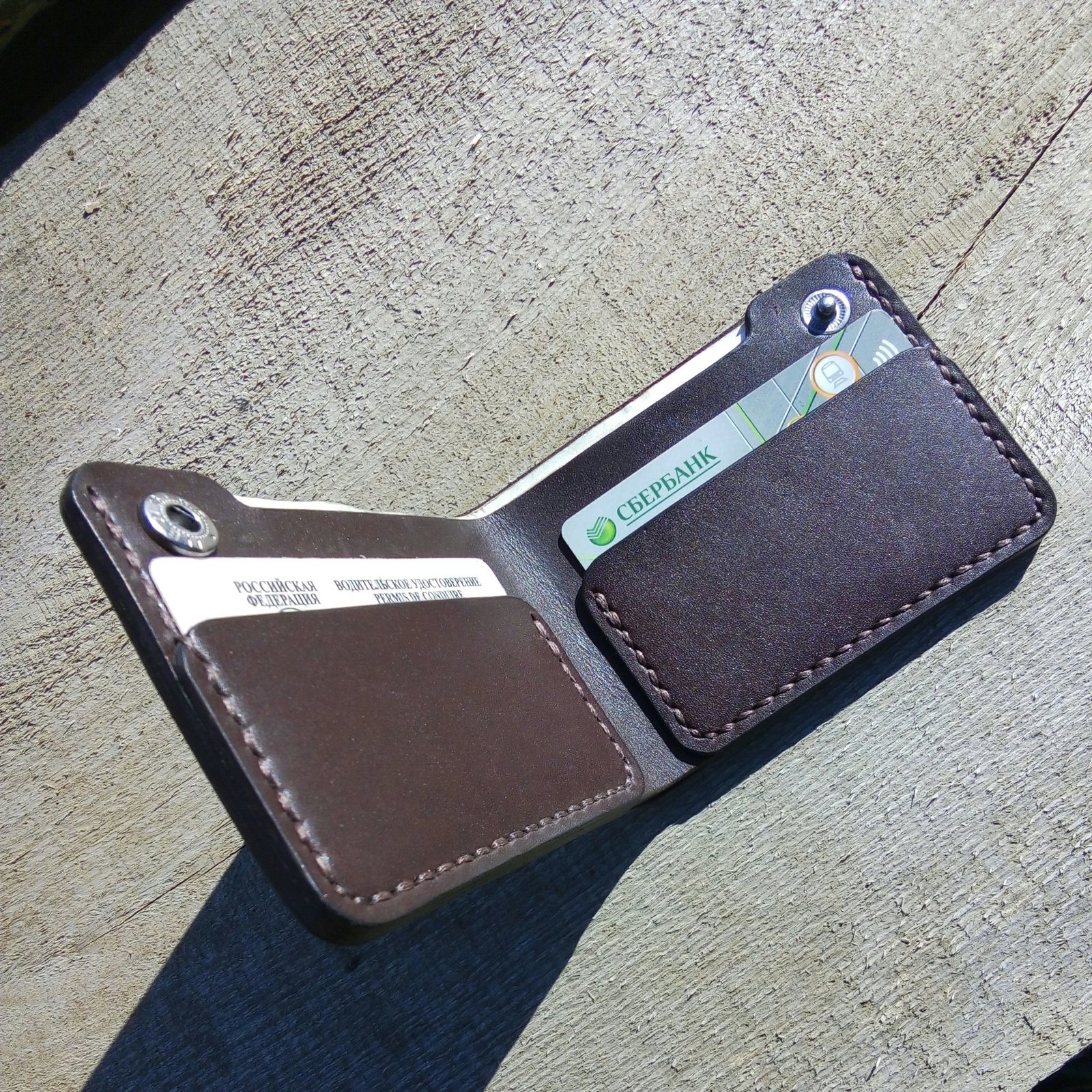 Interesting men's wallet made of genuine leather - My, Wallet, Natural leather, Handmade, Handmade, Leather products, Longpost