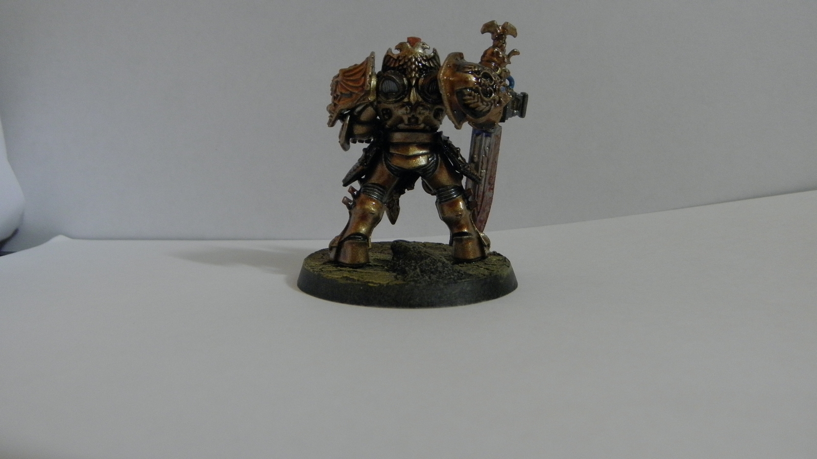 Today I finished Custodia of the emissary of the Golden Throne (on the sword is the blood of the most passionate people who want to be blacklisted by the Impi) - My, Wh miniatures, Adeptus Custodes, Warhammer 40k, Longpost