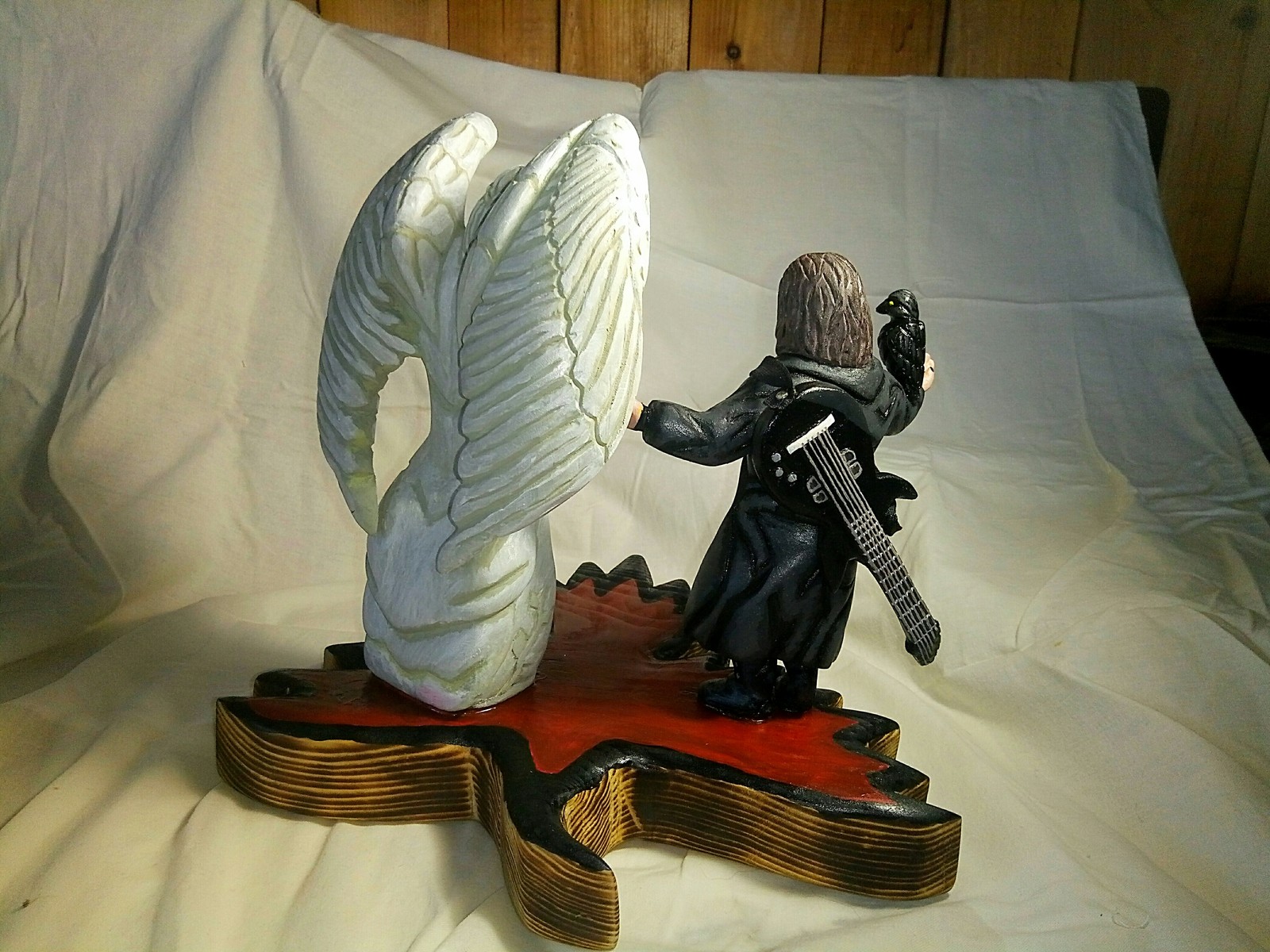 I am engaged in woodcarving and decided to bring my idea to life. - Sculpture, Crow, Comics, Tree, Wood carving, Longpost