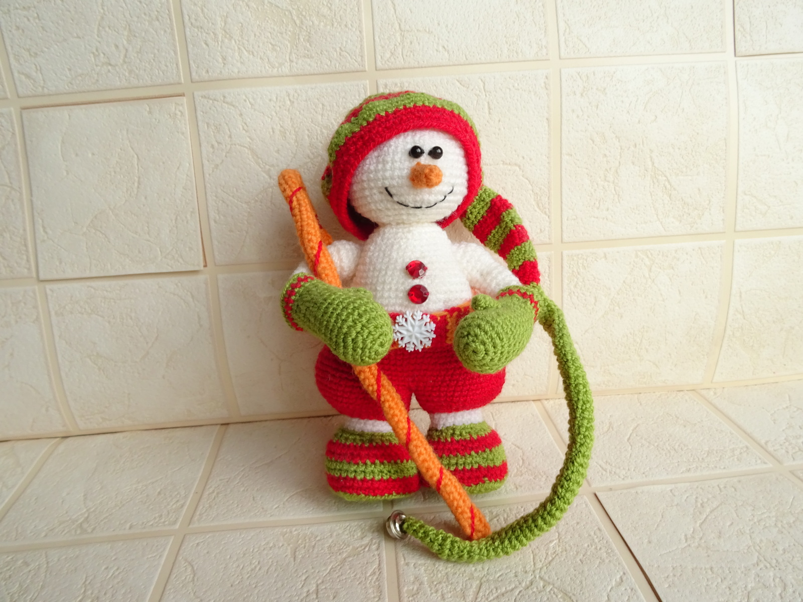 Snowman - My, Knitted toys, Crochet, Toys, Longpost, snowman, Amigurumi