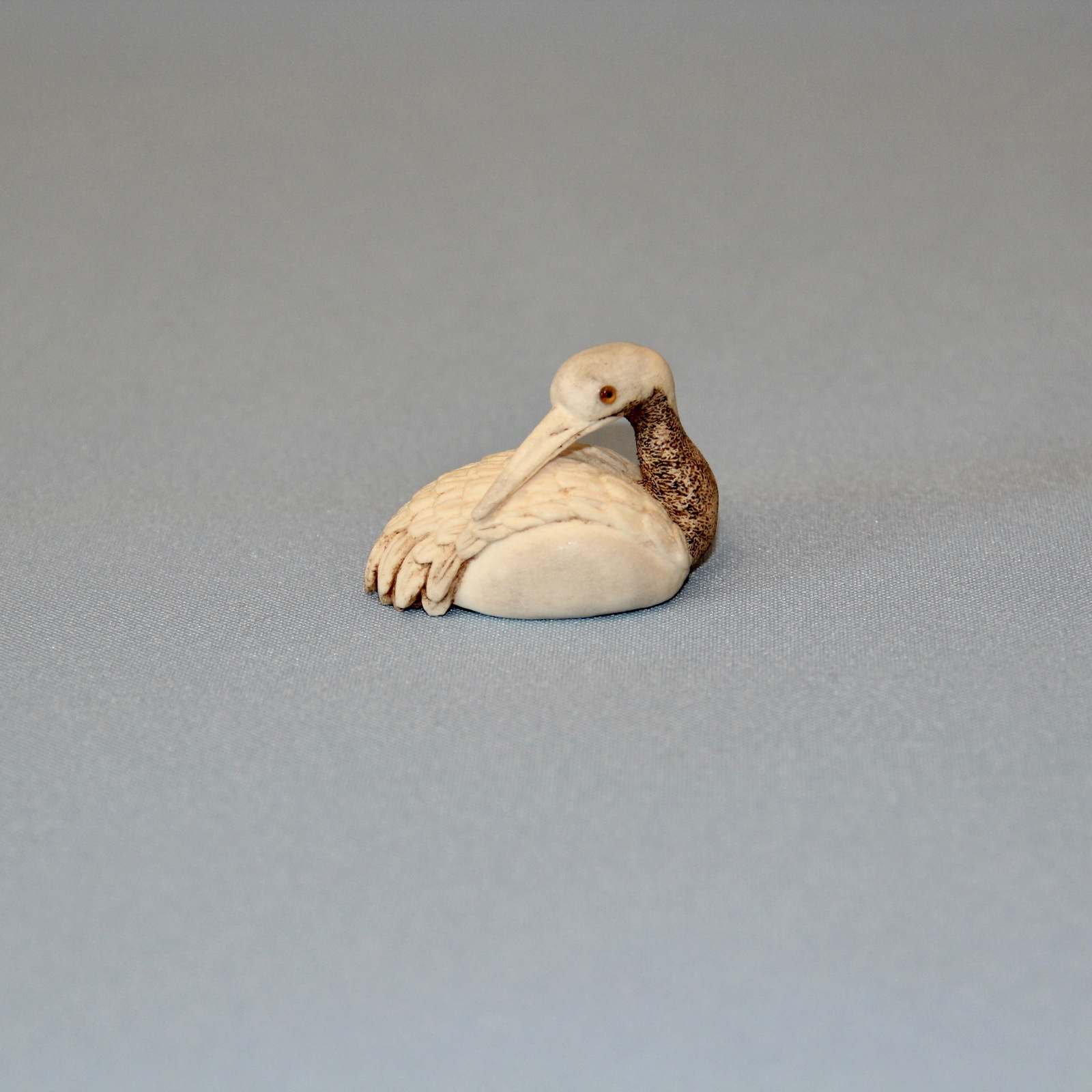 Netsuke #16 Crane - My, Netsuke, Thread, Miniature, Needlework without process, Longpost