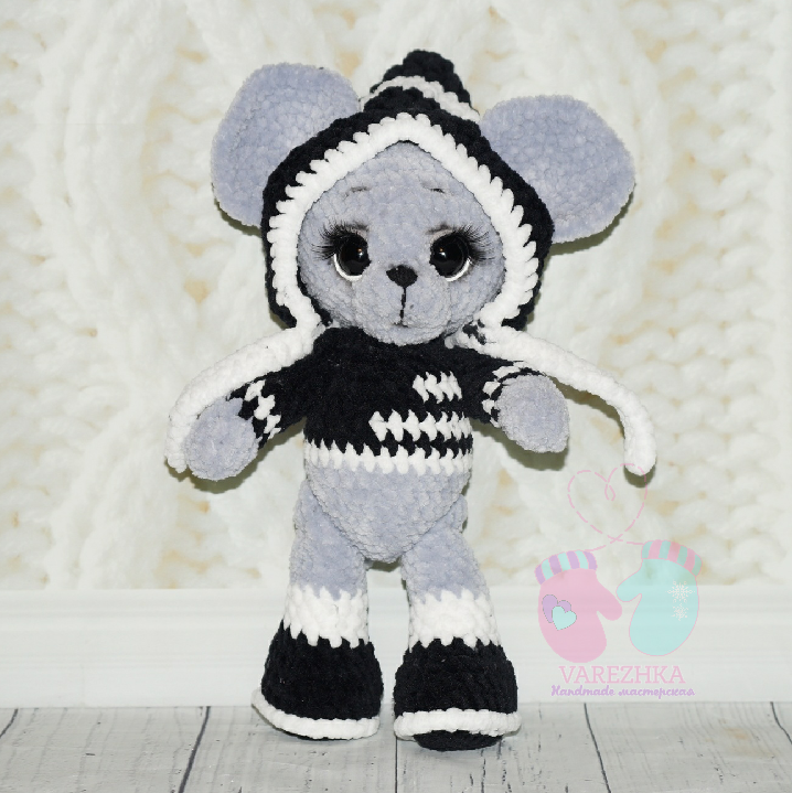 Little mouse. Amigurumi. - My, Amigurumi, Author's toy, Crochet, Knitted toys, Mouse, Presents, Needlework, Longpost