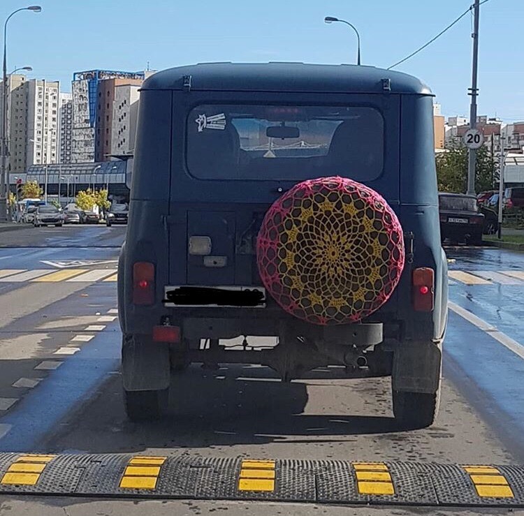 Grandma came to visit - Grandmother, Care, Spare wheel, Car, Auto, Knitting