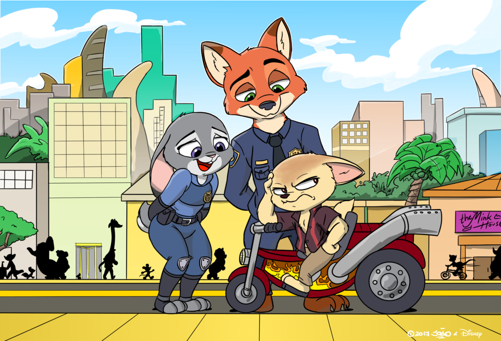Finnick's motorcycle - Zootopia, Nick and Judy, , , Finnick the Fennec