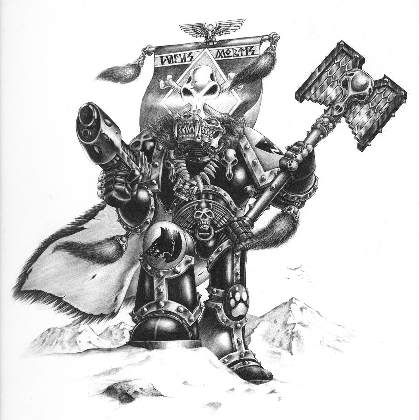 A selection of cool old art - Warhammer 40k, Old warhammer, Chaos space marines, Adeptus Astartes, Wh Art, Longpost