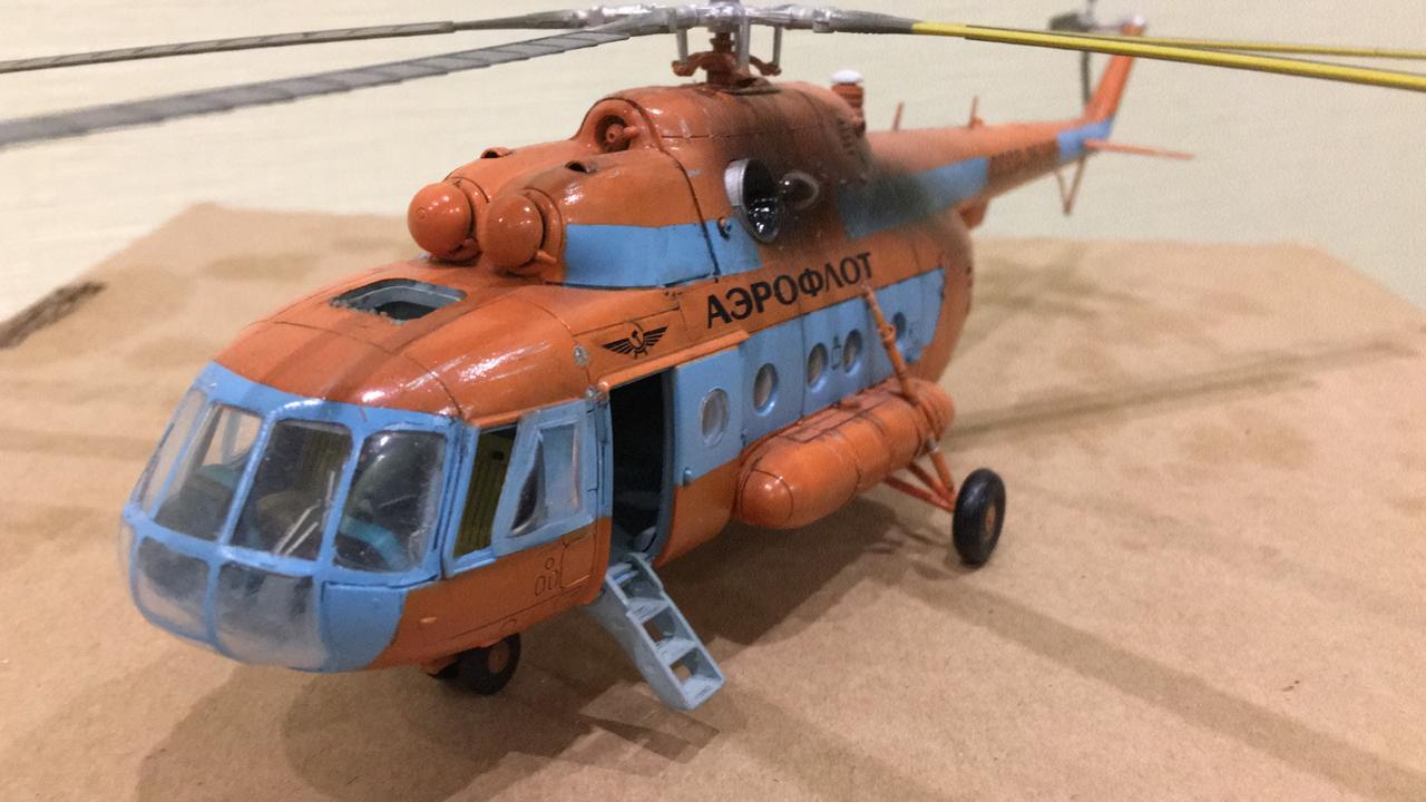 Ми-8МТ в полярной окраске/ Hobby Boss - Моё, Стендовый моделизм, Авиация, Модели, Длиннопост