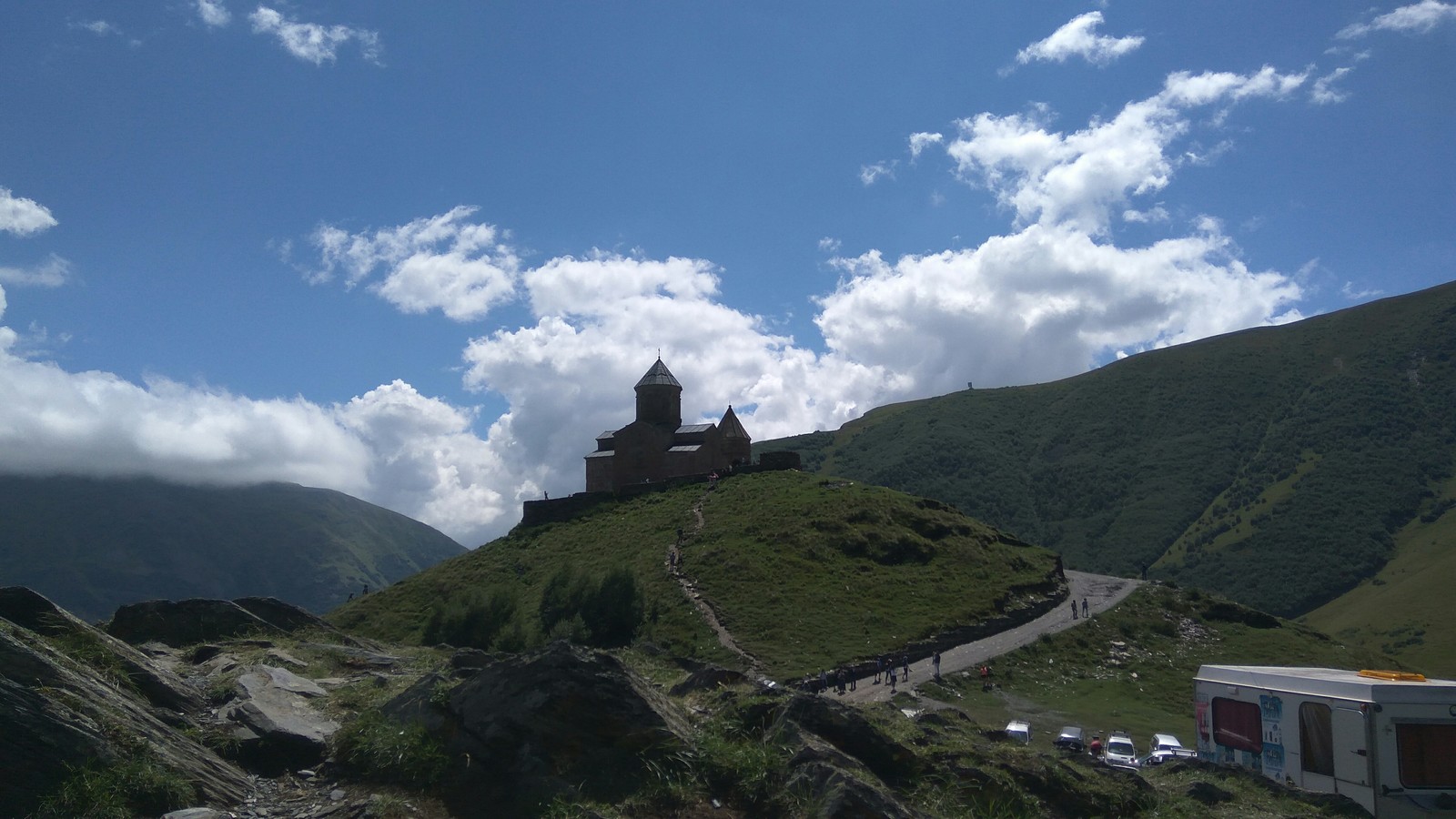 When I felt the calm of the mountains - My, Kazbek, Georgia, The mountains, Dog, Trinity Church, Longpost