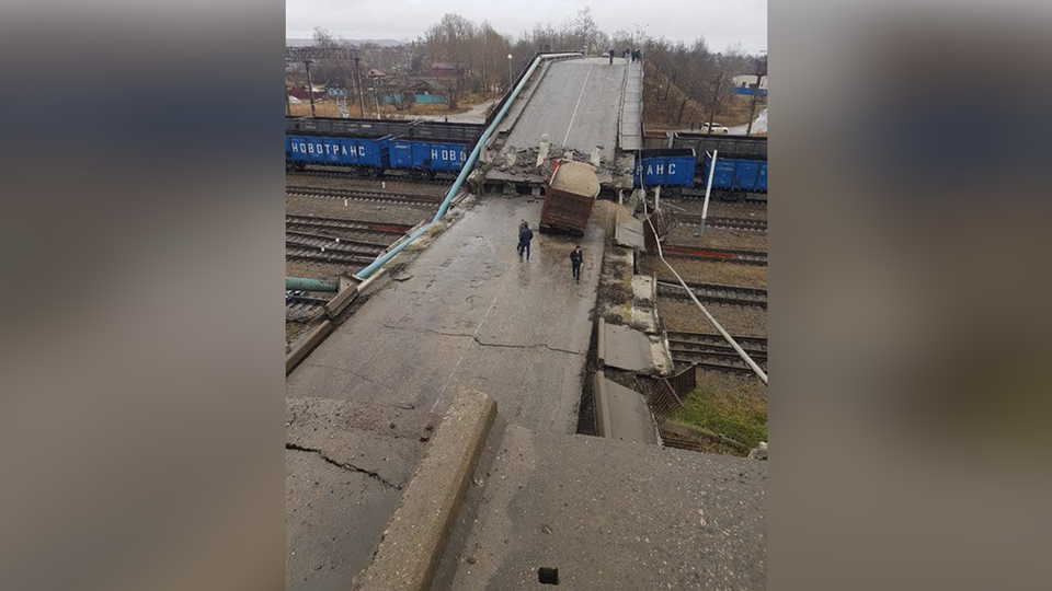 В Приамурье мост обрушился на главный путь Транссиба - Общество, Происшествие, Обрушение, Виадук, РЖД, Приамурье, Liferu, НТВ, Видео, Длиннопост