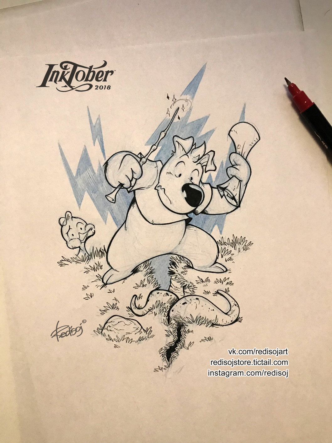 InkTober 2018 №03 - My, Redisoj, Inktober, Art, Images, Drawing, Animals, Dog